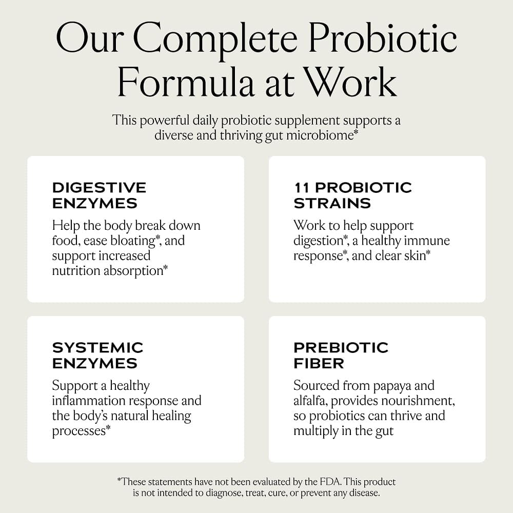 Sakara Complete Probiotic, 180 Capsules - Probiotics For Women Digestive Health, Gut Health Pre And Probiotics For Women, Prebiotics And Probiotics : Health & Household