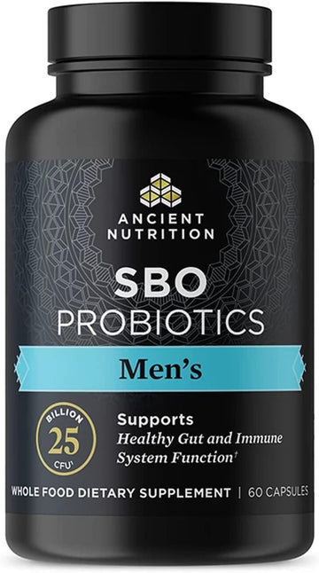 Ancient Nutrition Probiotics For Immune Support, Sbo Once Daily Probiotics With Vitamin C And Vitamin D, 30Ct For Healthy Digestion And Immune System Function Support, 25 Billion Cfus