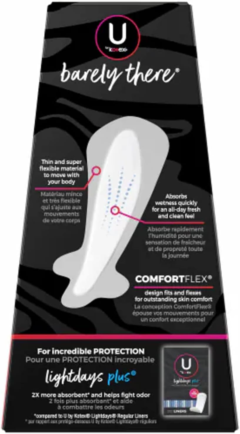 Kotex Barely There Thong Liners 50 Count (Pack of 4) : Health & Household