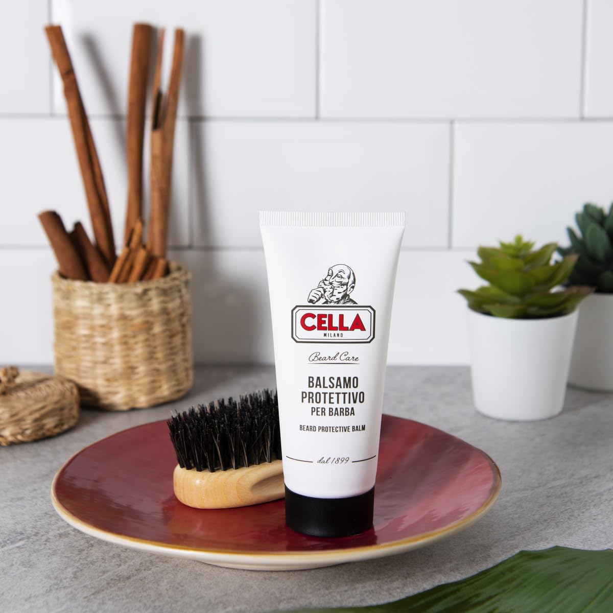 Cella Milano, Protective Beard & Mustache Balm, Conditions With Gentle Hold, 100 Ml, Made In Italy : Beauty & Personal Care