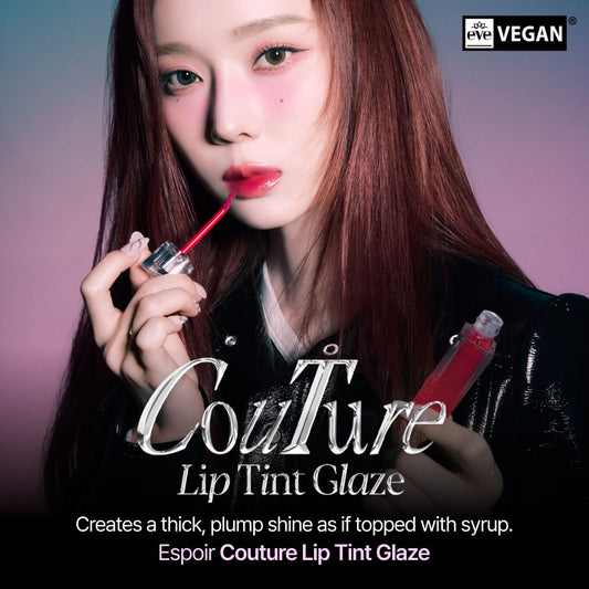 Espoir Couture Lip Tint Glaze #3 Chillin’ Chillin’ 0.19Oz | Volumizes & High-Shine Lip Plumper | Long-Lasting Vibrant Color | Thickening Radiance Lip Stain | Tinted Lip Moisturizer | Korean Lip Makeup