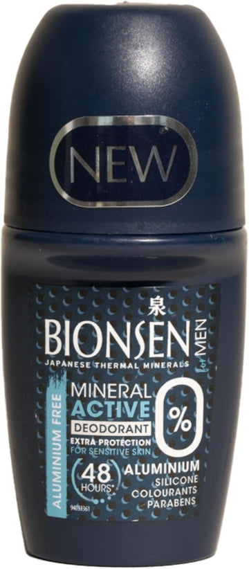 Bionsen Mineral Active Men Roll-On; Japanese Minerals; 48 Hrs Protection; 50 Ml (Pack Of 2)