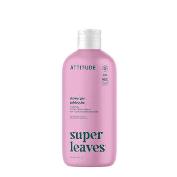 Attitude Body Wash, Ewg Verified Shower Gel, Dermatologically Tested, Plant And Mineral-Based, Vegan Personal Care Products, White Tea Leaves, 16 Fl Oz