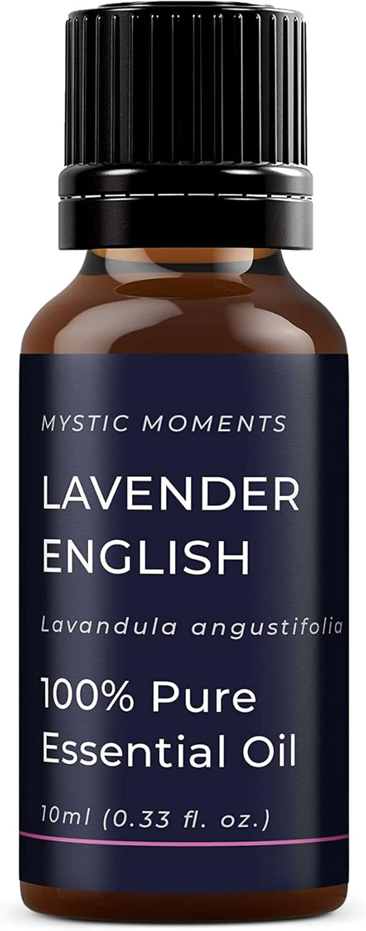 Mystic Moments | Lavender English Essential Oil 10ml - Pure & Natural oil for Diffusers, Aromatherapy & Massage Blends Vegan GMO Free