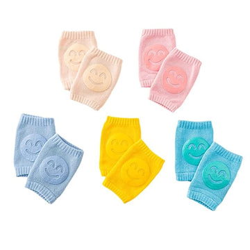 Eilin 5 Pairs Baby Crawling Anti-Slip Knee Protectors - Toddlers Knee Pads Gift For Infant, Pink, Medium