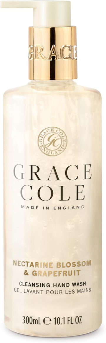 Grace Cole Nectarine Blossom And Grapefruit Hand Wash 300Ml - Essential Oils - Moisturising Liquid Soap - Vegan And Cruelty Free, No Sls Or Parabens - Made In England