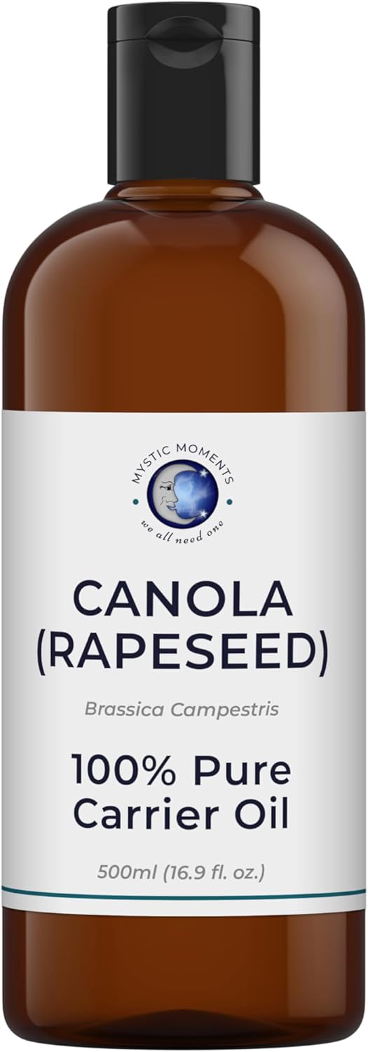 Mystic Moments | Canola (Rapeseed) Carrier Oil 500Ml - Pure & Natural Oil Perfect For Hair, Face, Nails, Aromatherapy, Massage And Oil Dilution Vegan Gmo Free