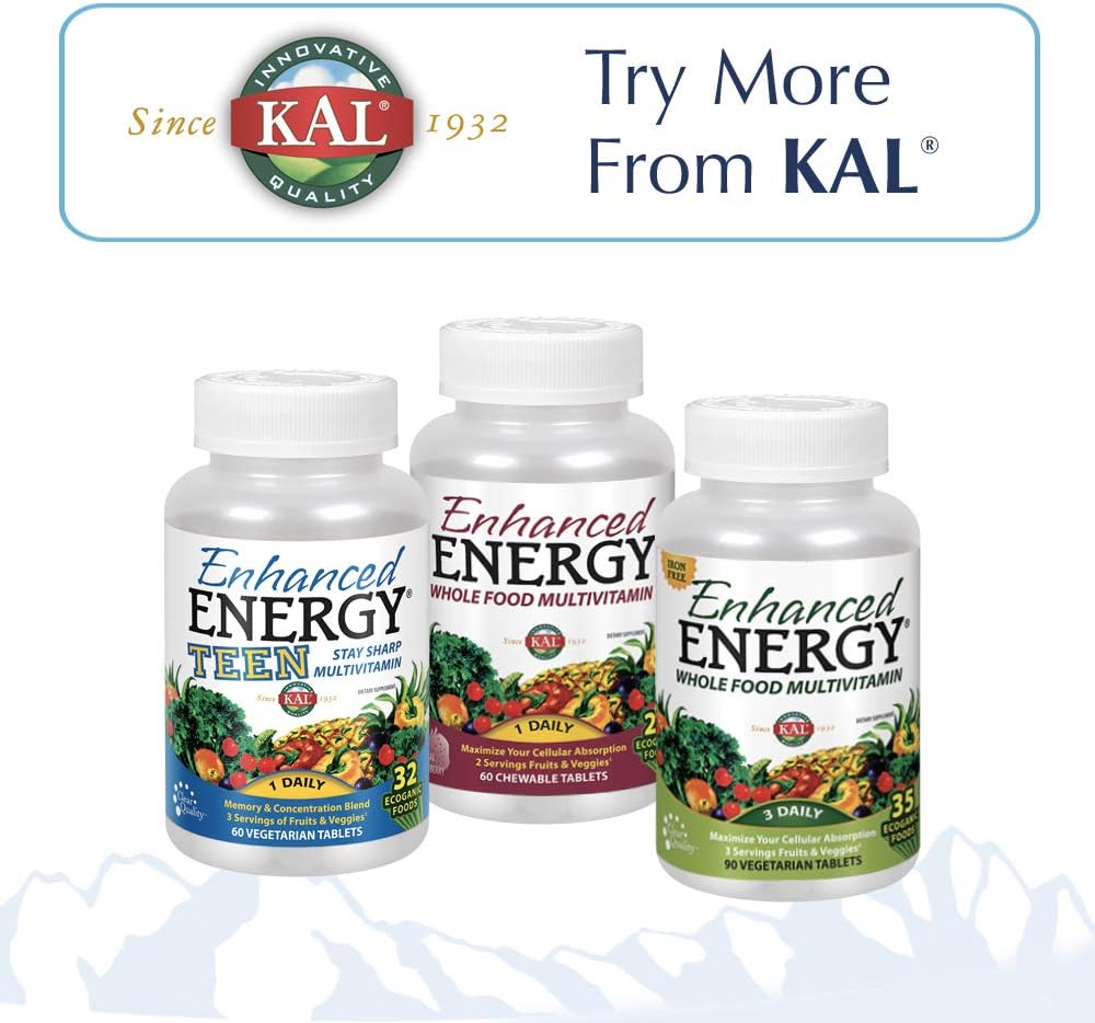 KAL Guarana 800 | Approx. 28 milligrams of Naturally Occurring Caffeine | Healthy Energy and Focus Support | 120 Tablets : Health & Household