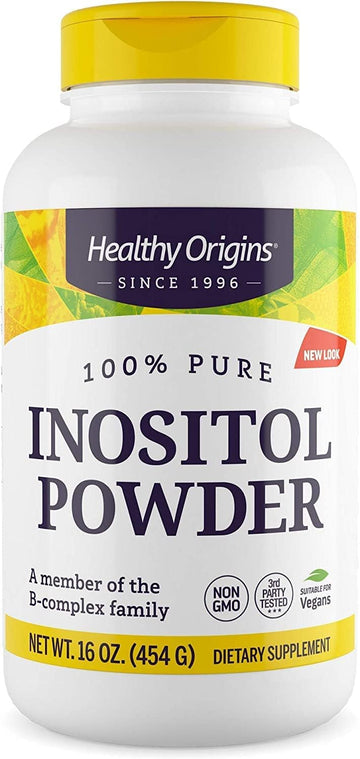 Healthy Origins Inositol Powder, 454 g - for Skin, Hair & Nail Health - Vitamin B8 Powder Supplement - Part of The B Complex Family - Vegan, Non-GMO & Gluten-Free Supplement - 1