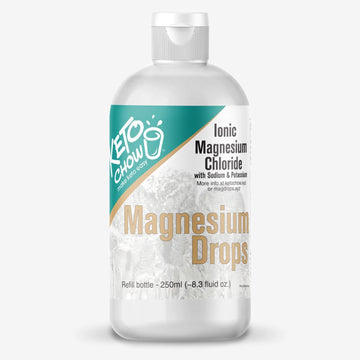 Keto Chow - Magnesium Drops - Ionic Magnesium Chloride W/Sodium, Potassium, Electrolytes - Trace Minerals Drops - Gluten Free, Sugar Free, Keto Friendly - From Utah'S Great Salt Lake - 8.3 Fl Oz