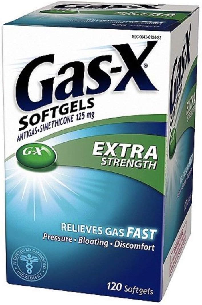 Gas-X Extra Strength , 120 Softgels, Gas, Bloating, Relief Simethicone 125Mg