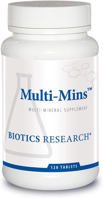 Biotics Research Multi-Mins (Potent Mineral Combination) Bioavailable Multi Mineral Supplement With Mineral Chelates And Whole Food Trace Minerals. Magnesium, Chromium, Iodine (120 Tablets)