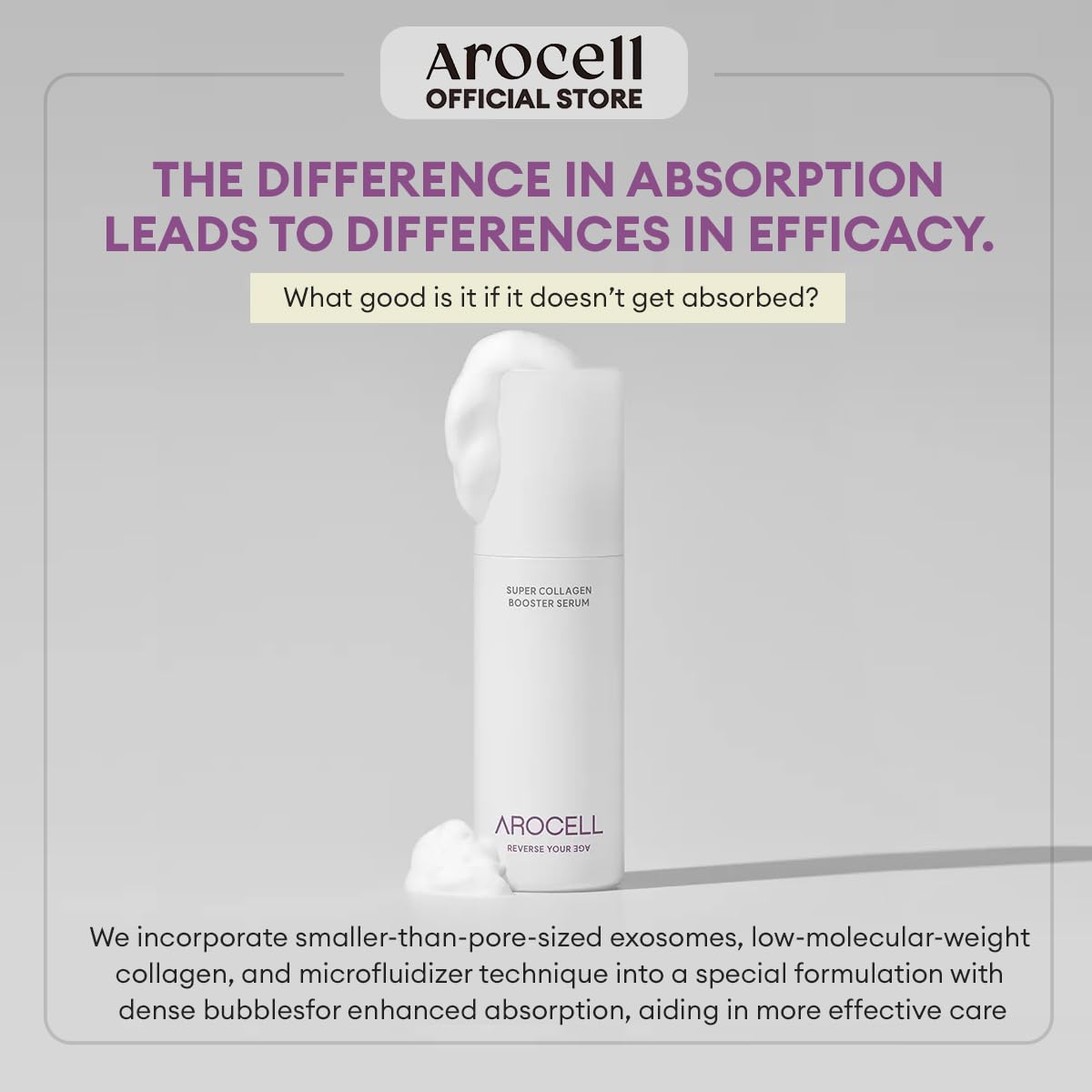 Arocell Super Collagen Booster Bubble Serum - 70Ml/2.37 Fl Oz For Skin Volume Lifting Elasticity Hydrating Lifting Wrinkle Care Anti-Aging Korean Skincare