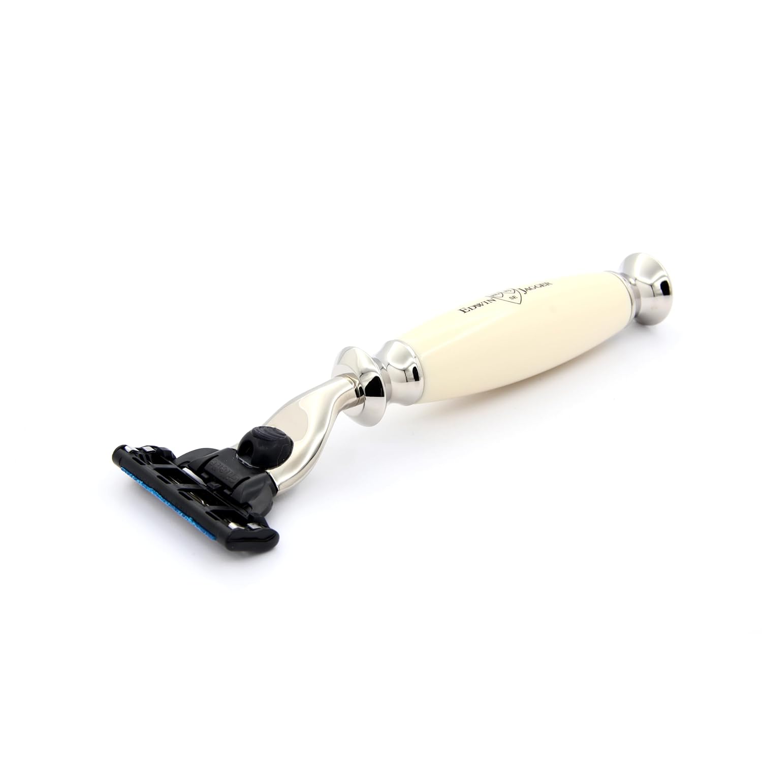 Edwin Jagger S81M582Amz Imitation Light Horn & Nickel Classic Shaving Set With Pure Badger Shaving Brush And Mach 3 Razor For Shaving Cream Or Soap For Men : Beauty & Personal Care