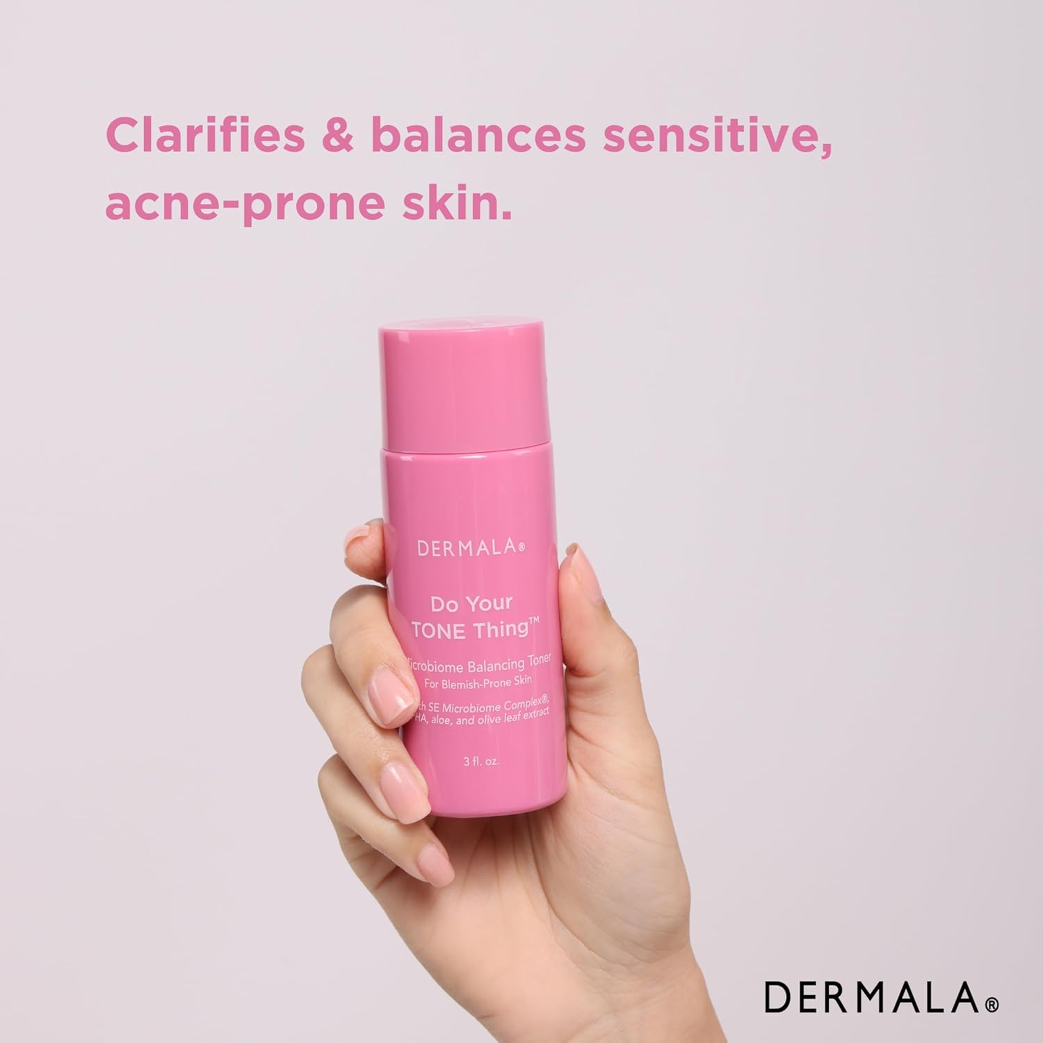 Dermala Do Your Tone Thing Balancing Toner | Ph Balanced Solution Pha Oil Controlling Facial Toner For Blemish Prone Skin | Gentle Exfoliation Calms Hydrates Moisturizes For All Skin Types | 3 Fl Oz : Beauty & Personal Care