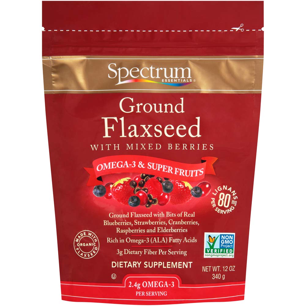 Spectrum Essentials Ground Flaxseed with Mixed Berries, 12 Oz