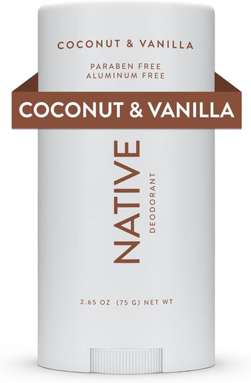 Native Deodorant Womens & Men – Alcohol & Aluminium Free - Coconut & Vanilla Scent - Naturally Derived With Shea Butter, Coconut Oil & Baking Soda - 72 Hour Odor Control (3 Pack, 75Ml Each)