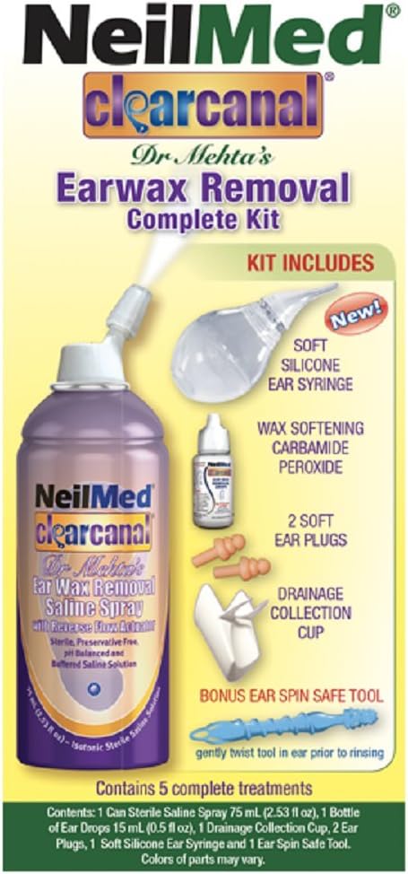 NeilMed Clearcanal Ear Wax Removal Complete Kit 2.5oz (75mL)