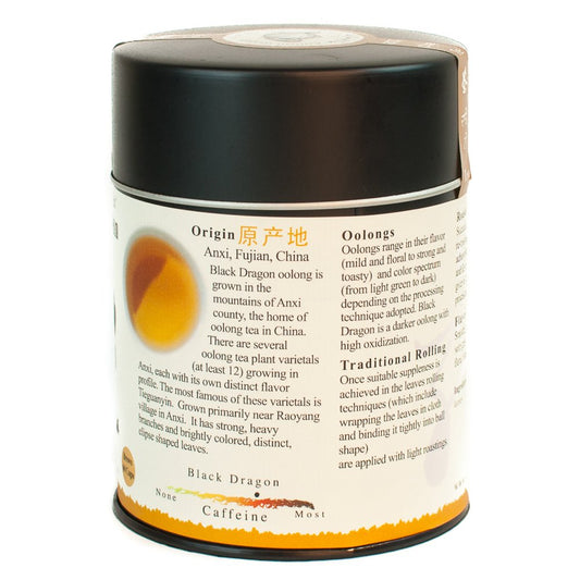 The Tao Of Tea, Black Dragon Oolong Tea, Loose Leaf, 3.5 Ounce Tin