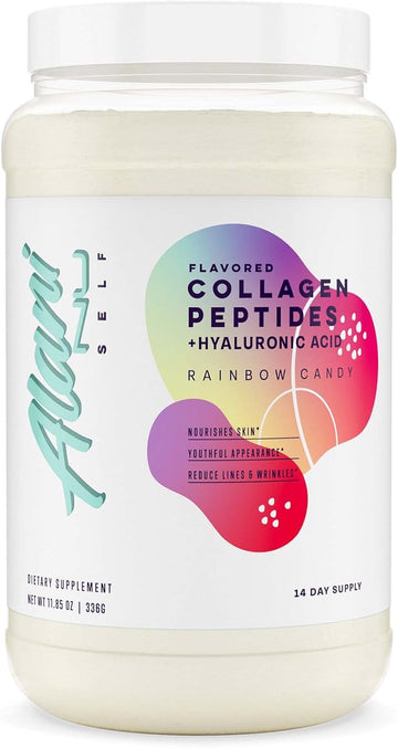 Alani Nu Collagen Peptides Powder Rainbow Candy | 18G Protein | Supports Bone, Skin And Nail Health | Collagen For Women | 80Mg Of Hyaluronic Acid | Gluten Free | Sugar Free | 14 Servings