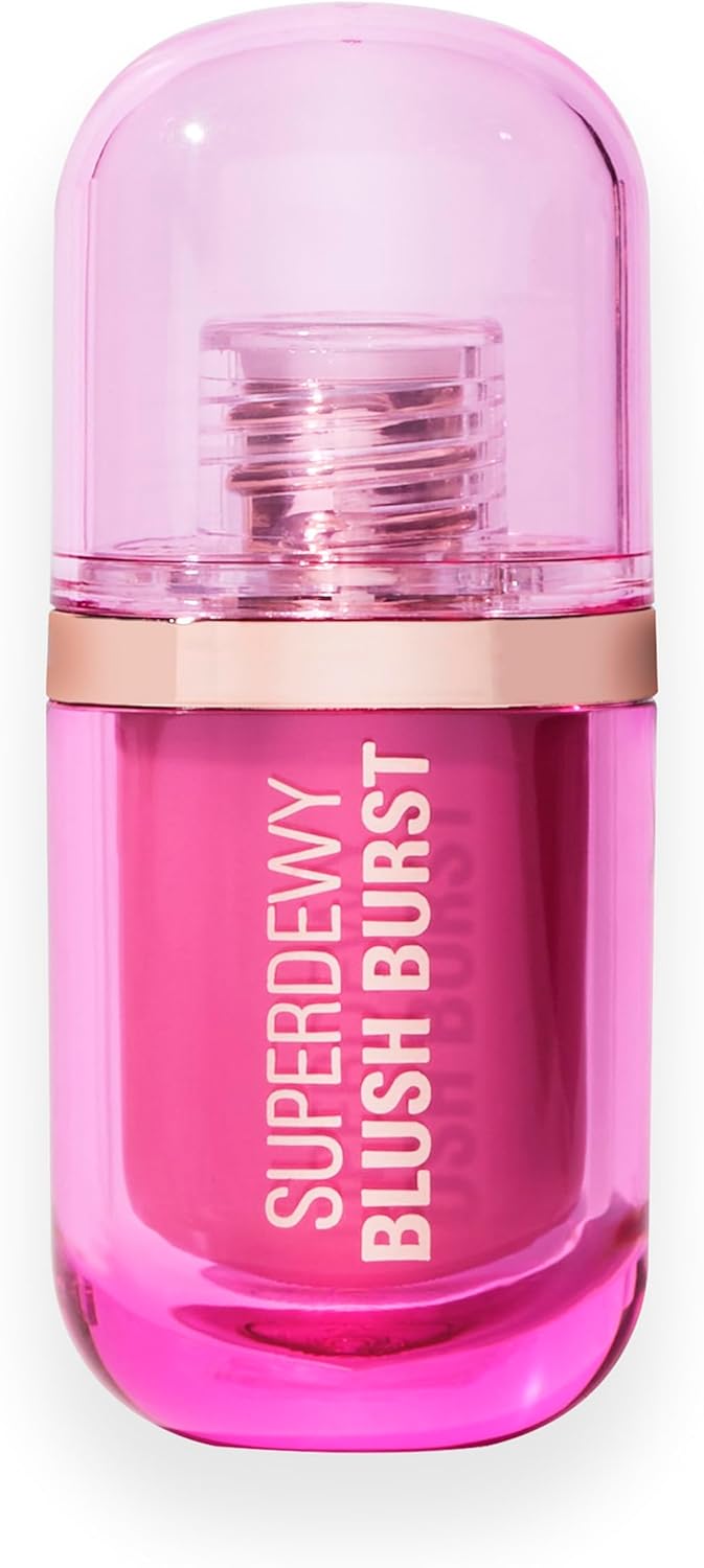 Revolution Superdewy Liquid Blush Burst, Buildable Colour for Cheek, Serum Formula with Peptides & Hyaluronic Acid, Vegan & Cruelty-Free, Bubblegum Burst Pink, 4.2ml : Amazon.co.uk: Beauty