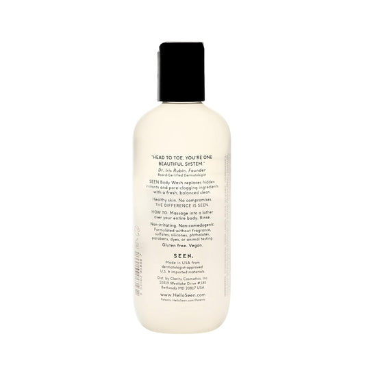 Seen- Shampoo & Body Wash, Fragrance Free - Dermatologist-Developed - Non-Comedogenic