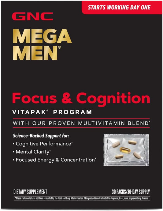 Gnc Mega Men Focus & Cognition Vitapak Program (30 Servings)