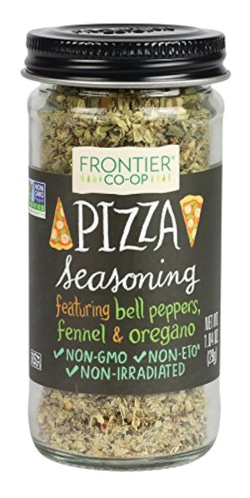 Frontier Co-Op Pizza Seasoning, 1.04-Ounce Jar, Featuring Bell Pepper, Fennel Seed & Oregano, Great On Pasta And Salads