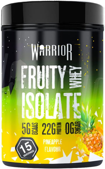 Warrior Fruity Clear Whey Isolate – Rapid Digesting Protein Powder – Refreshingly Fruit Flavoured Shakes – Easy To Drink & Consume Post Workout, Low Sugar, 15 Servings (Pineapple, 375G)