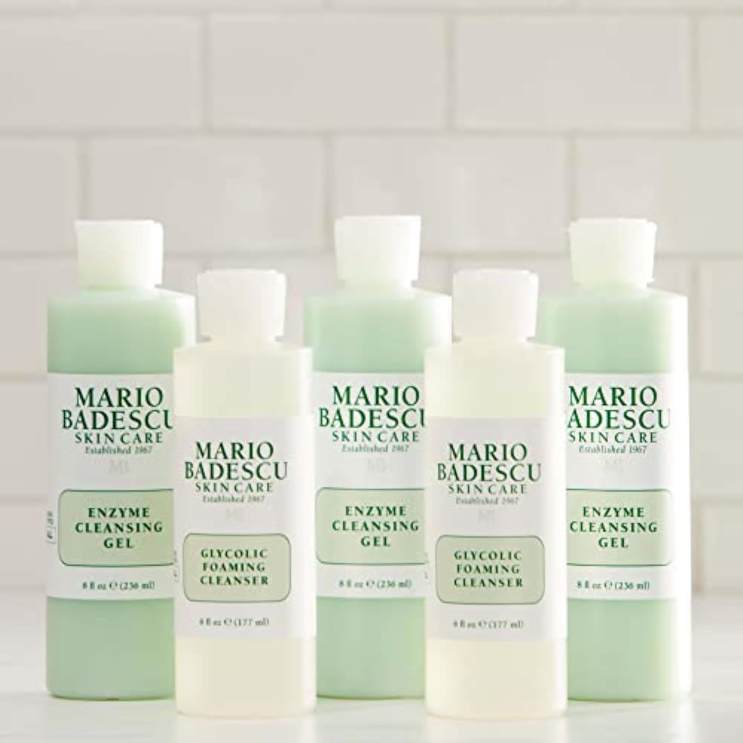 Mario Badescu Enzyme Cleansing Gel Face Wash, Oil-Free Facial Cleanser With Papaya Enzyme & Grapefruit Extract, Exfoliating Skin Care For All Skin Types, Removes Excess Oil & Impurities, 8 Fl Oz : Beauty & Personal Care