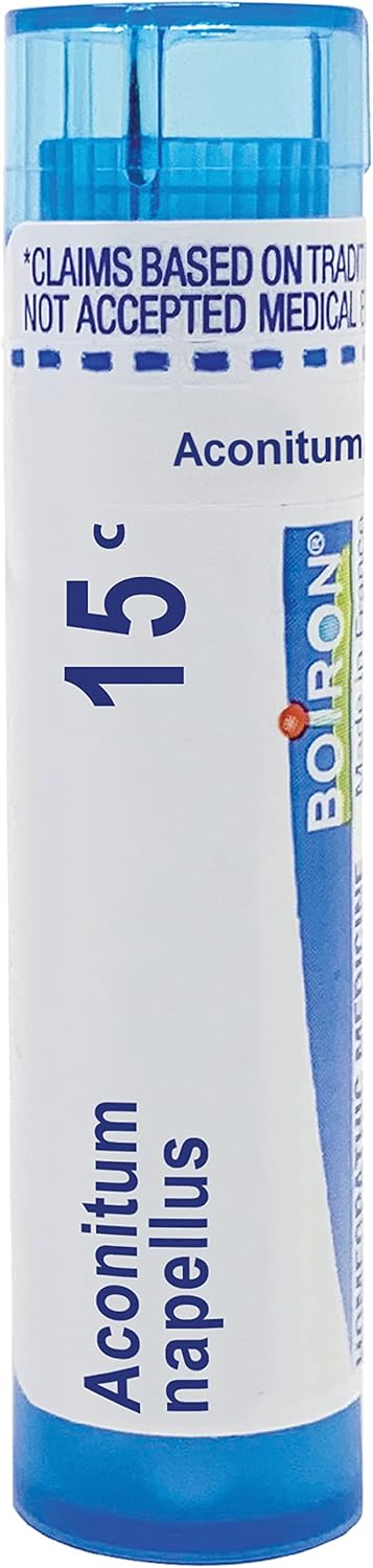 Boiron Aconitum Napellus 15C For High Fever Of Sudden Onset With Dry Skin - 80 Pellets