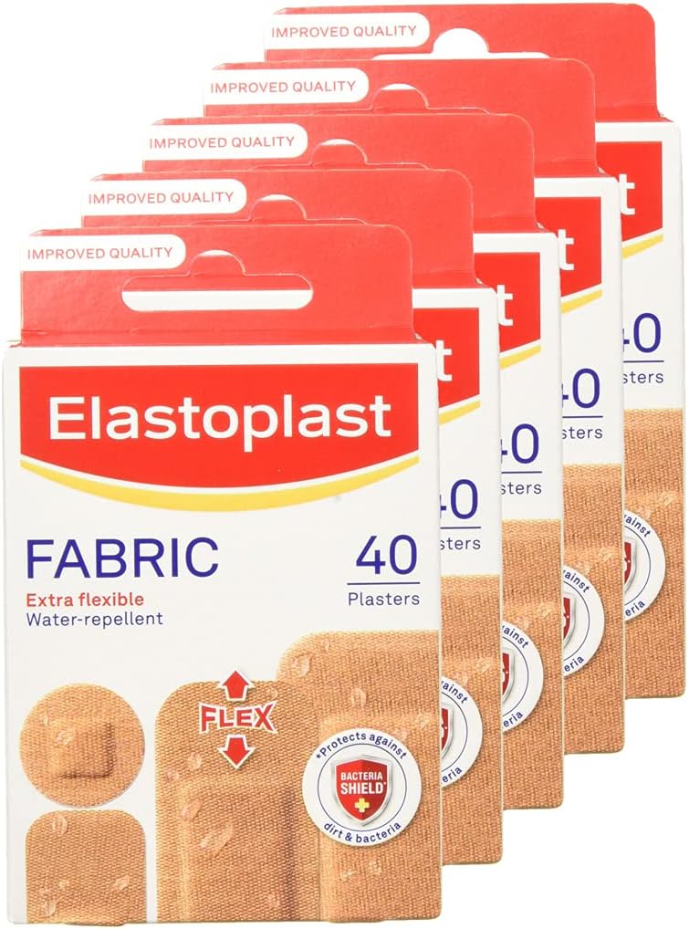 Elastoplast Fabric Extra Breathable, 40 Diferent Shapes Plasters/ Wound Pad Colour Tan (Water - repellent) : Elastoplast: Amazon.co.uk: Health & Personal Care
