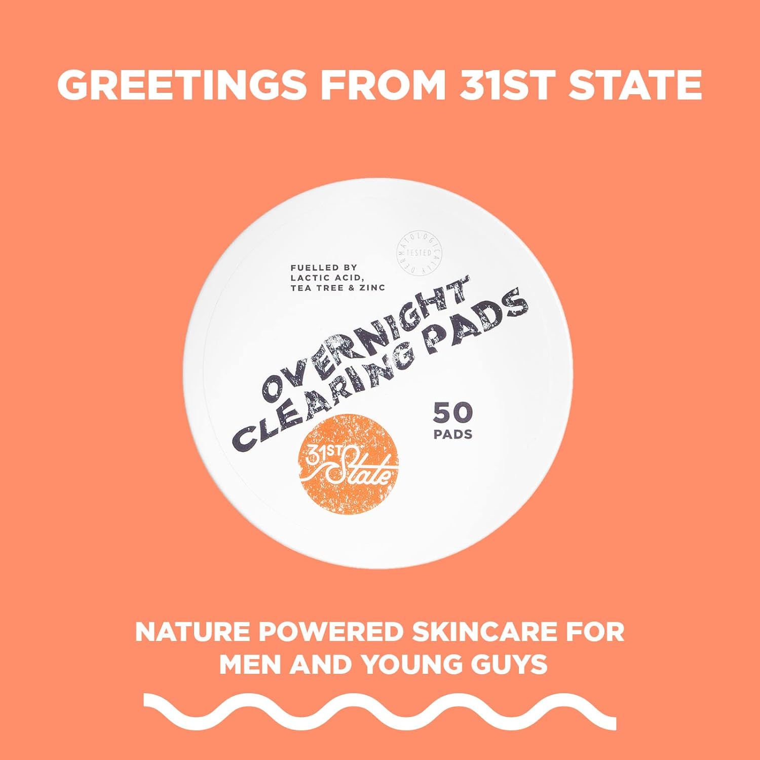 31St State Cleansing Pads, Acne Treatment For Teenagers. Vegan, Paraben Free, Gluten Free Skincare. 50 Face Wipes