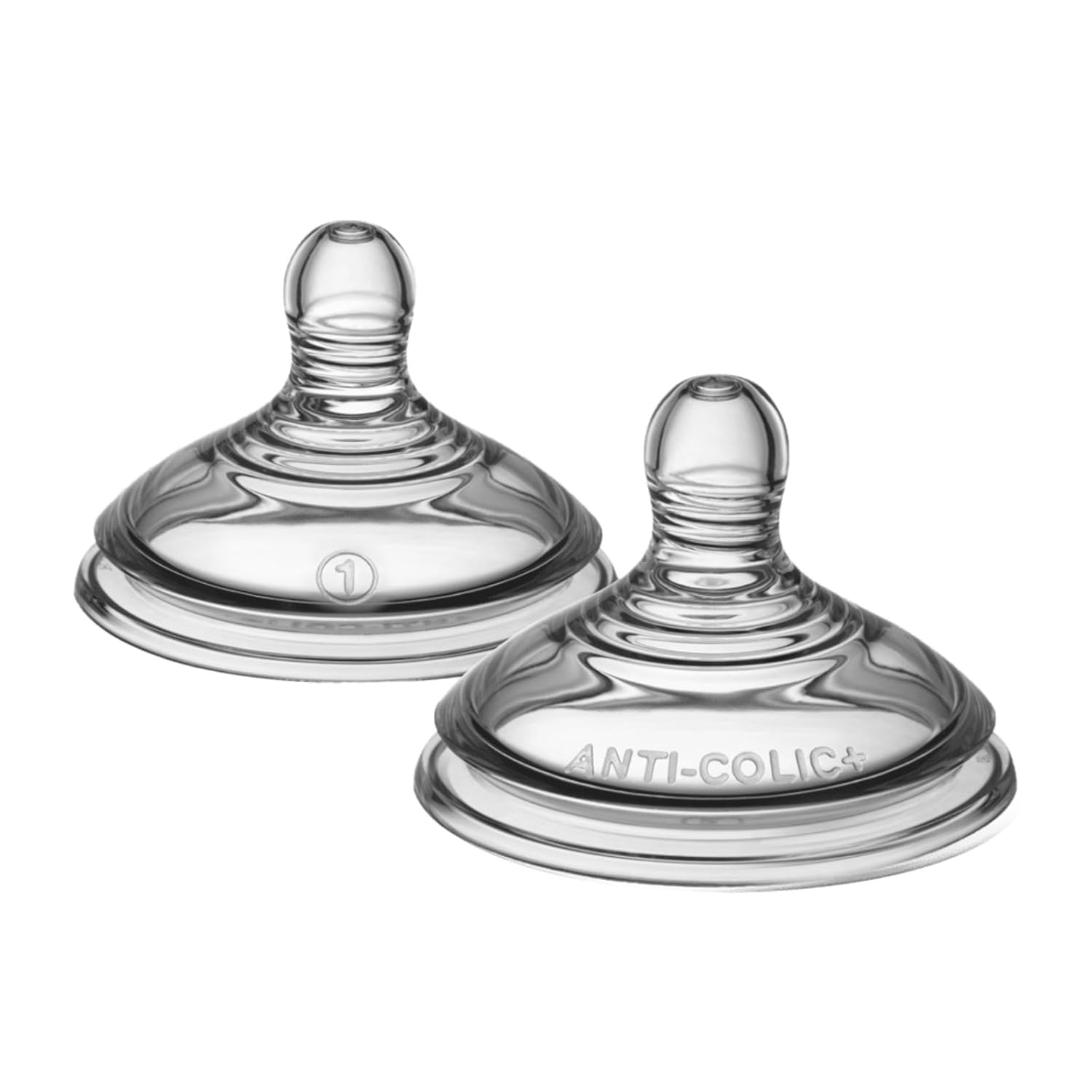 Tommee Tippee Advanced Anti-Colic Baby Bottle Nipples, Breast-Like, Soft Silicone, Medium Flow, 3M+, 2 Count