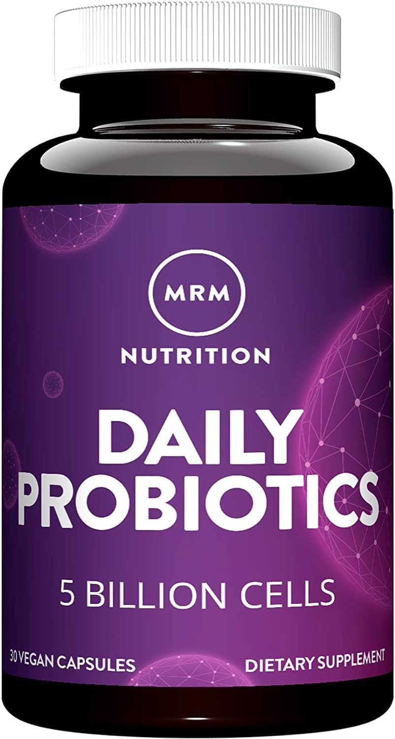 Mrm Nutrition Daily Probiotics | Intestinal + Immune Health | Prebiotics + Postbiotics | 5 Billion Cells | Good Bacteria For Gut Health| 16 Bacterial Strains | Shelf Stable | 30 Servings