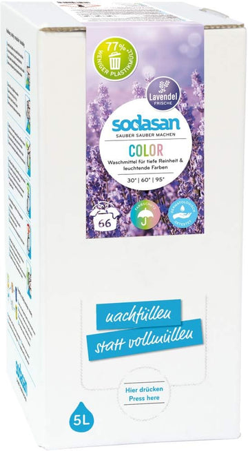 Sodasan Organic Colour Lavender Detergent 5L Bib (6 X 5 L)