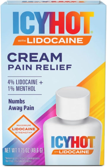 Icy Hot Max Strength Pain Relief Cream With Lidocaine Plus Menthol, 1.75 Ounces