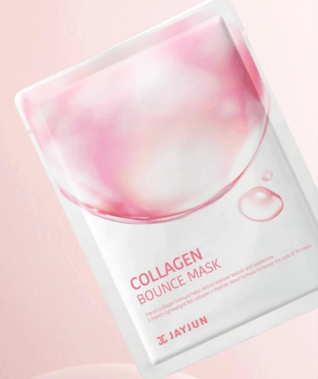 Jayjun Collagen Bounce Mask (10 Sheets) – Firming & Plumping With French Marine Collagen 0.77 Fl. Oz