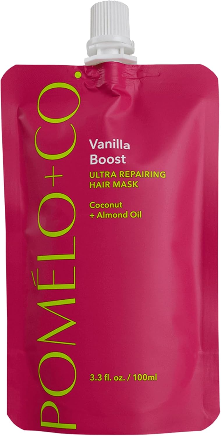 Pomélo+Co. Vanilla Boost Hair Mask - Nourishing Mask With Lovely Sweet Vanilla Fragrance - Vegan Hair Care For Dry Hair - 100Ml