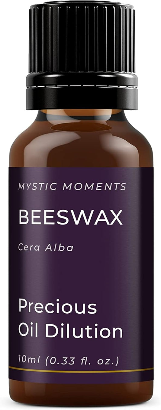 Mystic Moments | Beeswax Absolute Precious Oil Dilution 10ml 3% Jojoba Blend Perfect for Massage, Skincare, Beauty and Aromatherapy