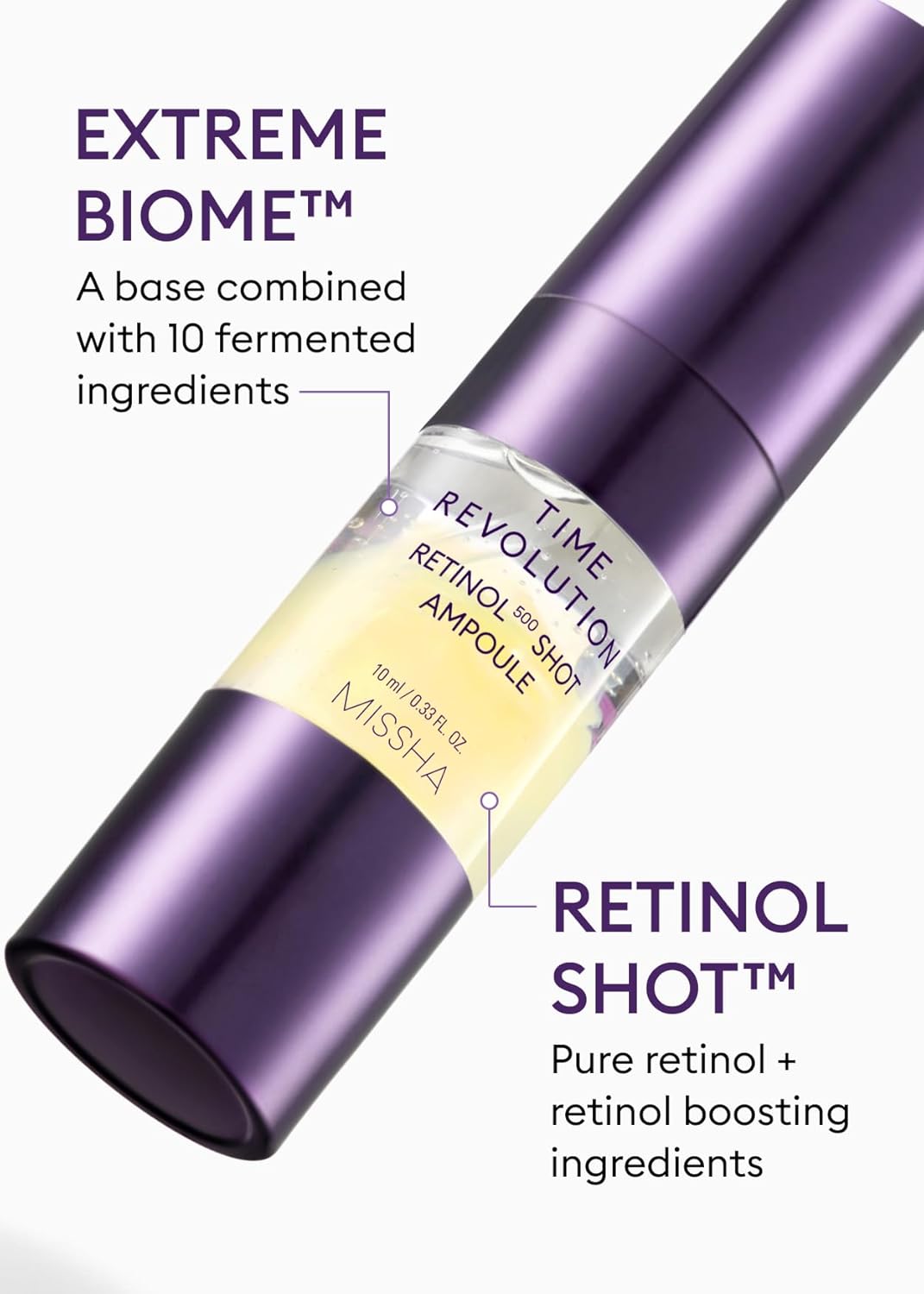 Missha Time Revolution Night Repair Retinol Intensive Ampoule 0.33 Fl Oz - Advanced Korean Facial Serum For Skin Barrier Strengthening, Improved Elasticity, Radiance, Overnight Moisturization : Beauty & Personal Care