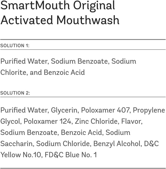 Smartmouth Original Activated Mouthwash Single Packs, Travel Mouthwash, Fresh Mint, 50 Pack