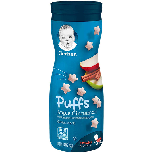 Gerber Baby Snacks Puffs, Apple Cinnamon, 1.48 Ounce (Pack of 6)