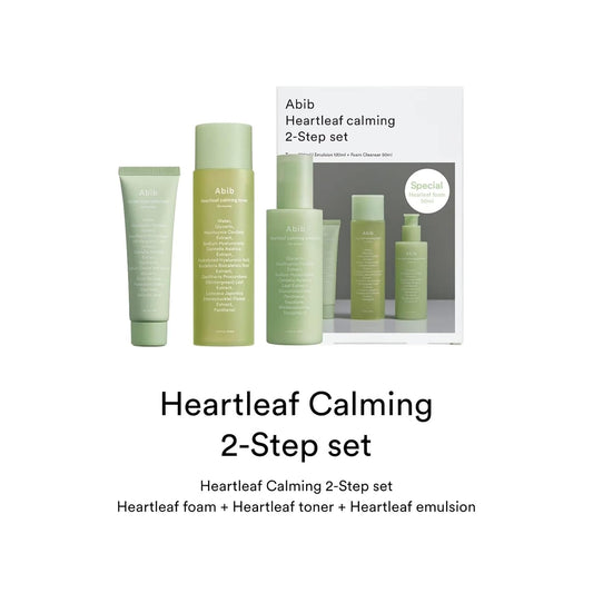 Abib Calming 2 Step Set With Cleanser I Heartleaf Calming Trio, All In One, Soothing Acne, Pimple, Mild Acidic For Senstive Skin, Irritated Skin