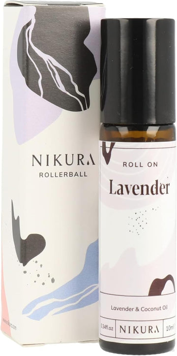 Nikura True Lavender (Bulgarian) Roll On Essential Oil Blend - 10Ml | For Sleep, Relaxing, Anxiety, Aromatherapy | Use On Skin, Temples, Pulse Points, Wrists, Neck