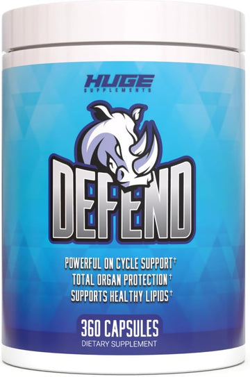 Defend Cycle Support - Most Stacked & Complete Organ Protection, Liver Support, Kidneys, Heart, Prostate & Immune System On Cycle - Contains Nac, Tudca, Milk Thistle, Astragalus & More (360 Capsules)