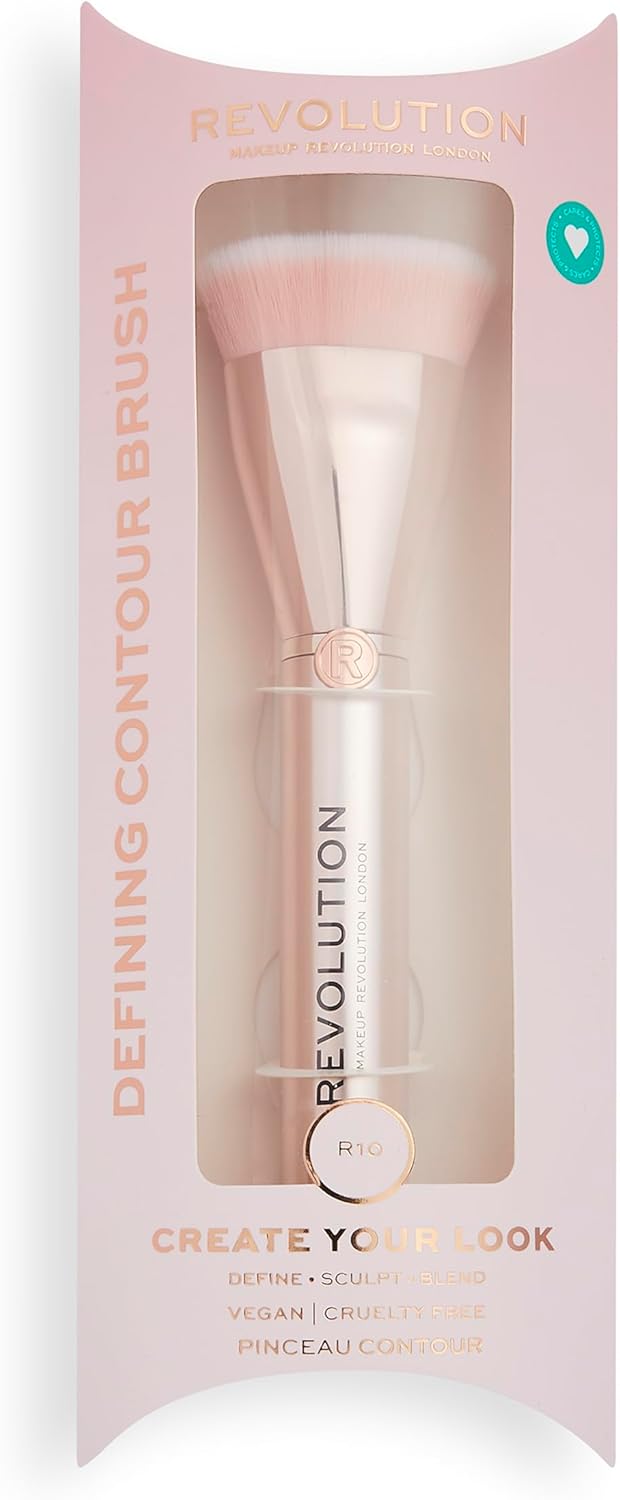 Revolution, Create Defining Contour Brush (R10), Makeup Brush for Blush, Bronzers, & Highlighter, For Cream or Powder Contours, Vegan & Cruelty Free : Amazon.co.uk: Beauty
