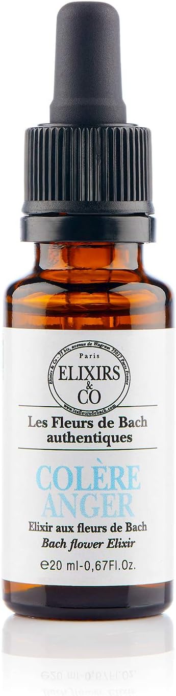 Elixirs & Co - Ready To Use Bach Flower Elixir - Angry - Bach Flowers - Well-Being - Organic - 100% Natural - Made In France - 20 Ml