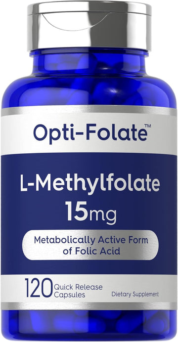 Carlyle L Methylfolate 15Mg | 120 Capsules | Value Size | Max Potency | Optimized And Activated | Non-Gmo, Gluten Free | Methyl Folate, 5-Mthf | By Opti-Folate