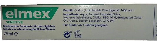 Elmex Sensitive Toothpaste 3X75Ml (3 Pack)